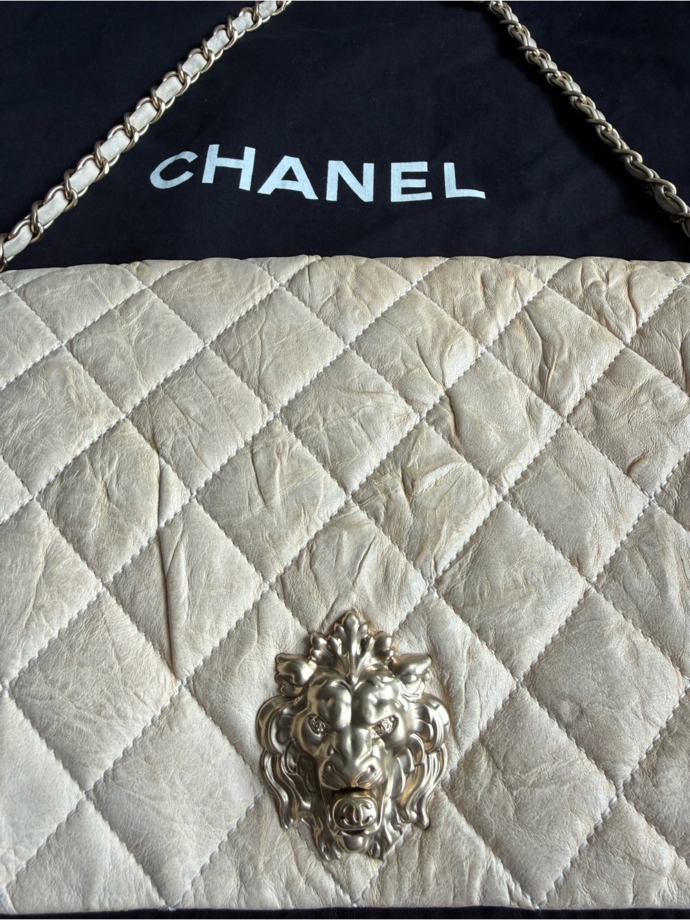 Chanel Rare Vintage Leo Lion Calfskin Bag